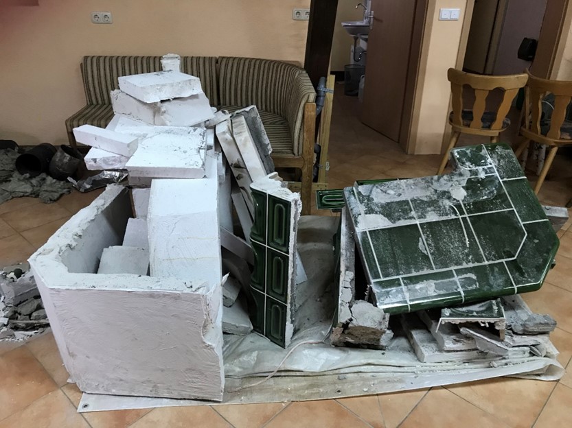 Der abgerissene Ofen